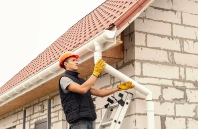 Pose et remplacement de gouttières à Serques